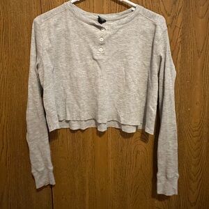 long sleeve cropped top